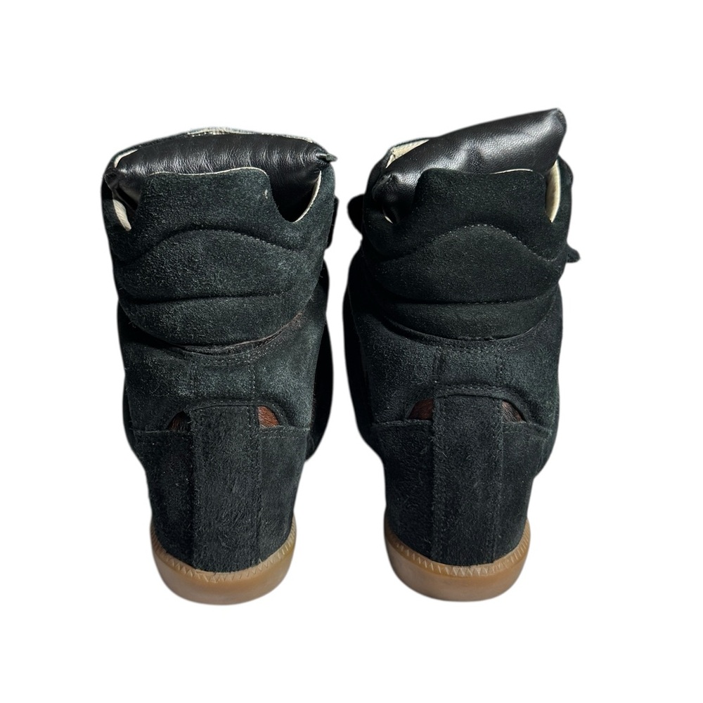Isabel Marant Bekett Leather Wedge High Top Pony Over Basket Sneakers Womens 36 - Picture 3 of 10